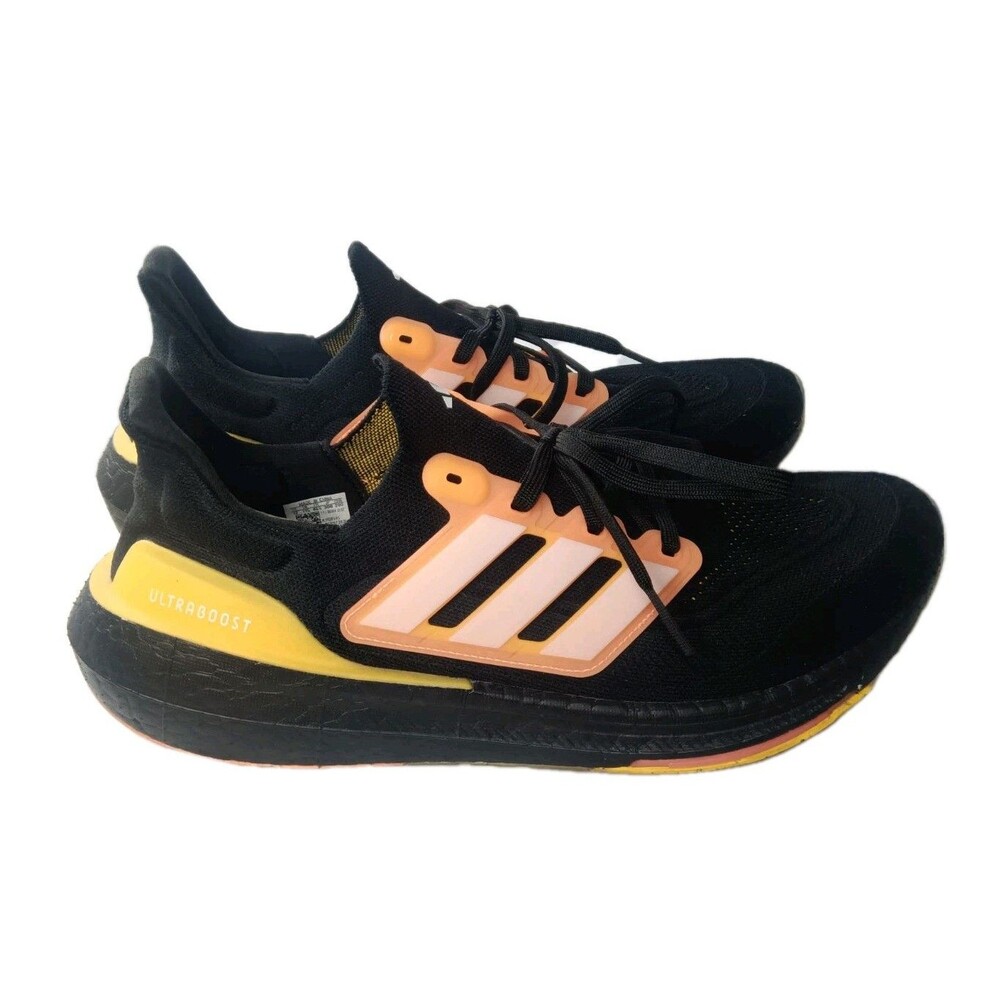 adidas UltraBoost Light Men's Size 12 Shoes Black Screaming Orange